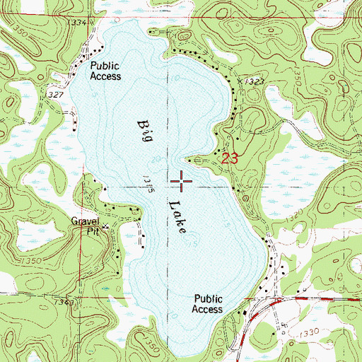 Topographic Map of Big Lake, MN