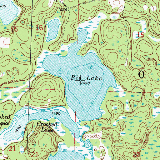 Topographic Map of Big Lake, MN
