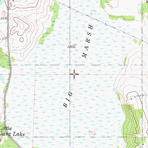 Topographic Map of Big Marsh, MN