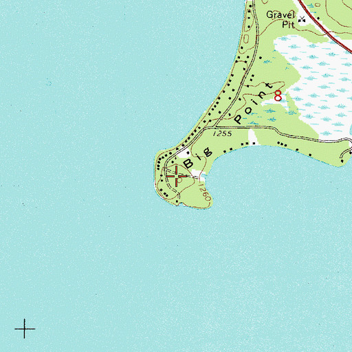 Topographic Map of Big Point, MN