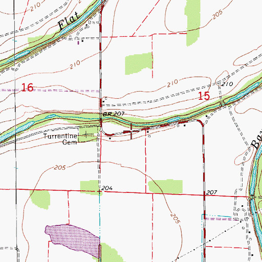 Topographic Map of Turrentine School (historical), AR