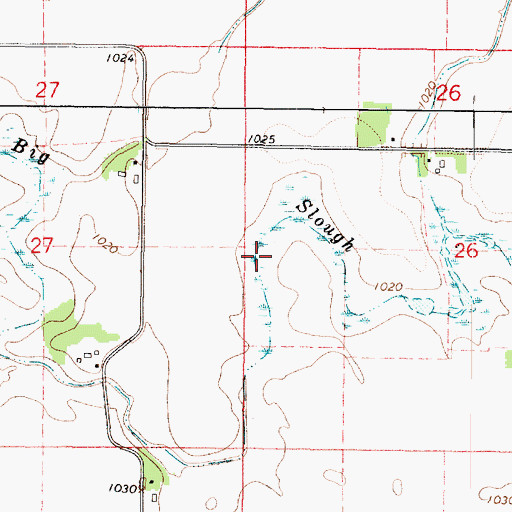 Topographic Map of Big Slough, MN