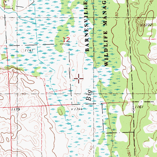 Topographic Map of Big Slough, MN