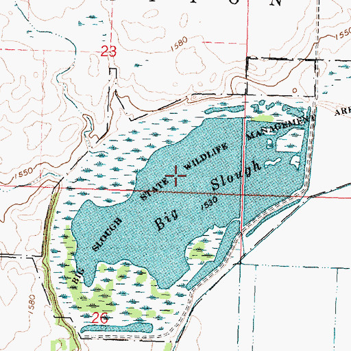 Topographic Map of Big Slough State Wildlife Management Area, MN
