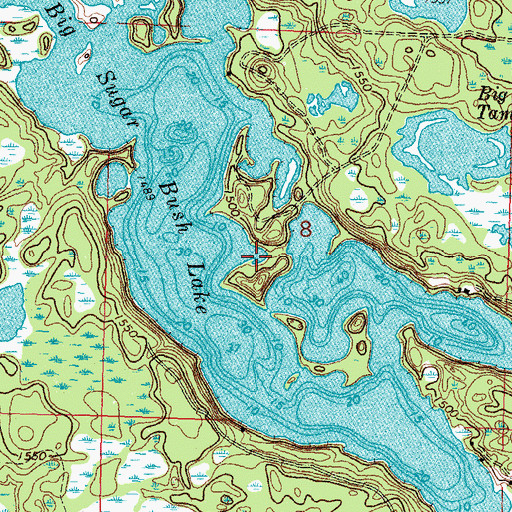 Topographic Map of Big Sugar Bush Lake, MN