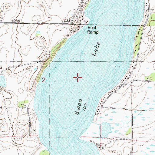 Topographic Map of Big Swan Lake, MN