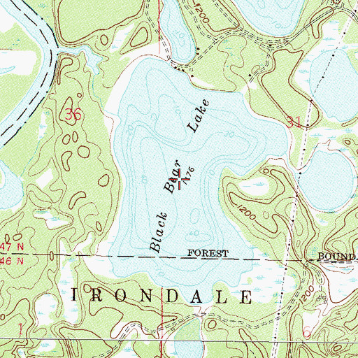 Topographic Map of Black Bear Lake, MN