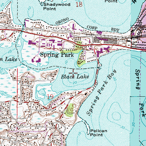 Topographic Map of Black Lake, MN