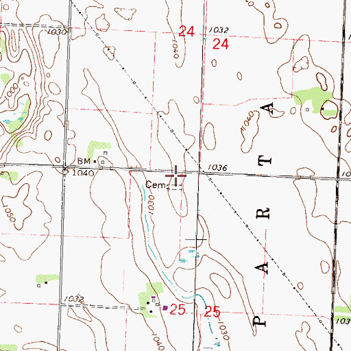 Topographic Map of Black Oak Lake Church, MN