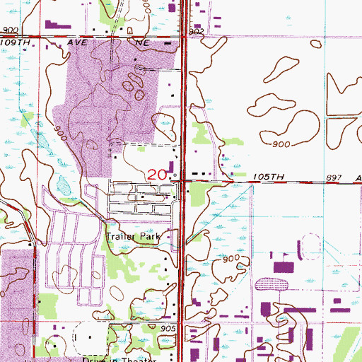 Topographic Map of Blaine, MN