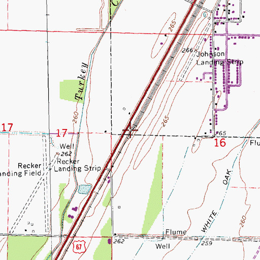 Topographic Map of Hoxie Junction, AR
