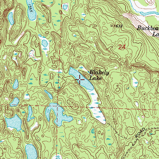 Topographic Map of Blakely Lake, MN