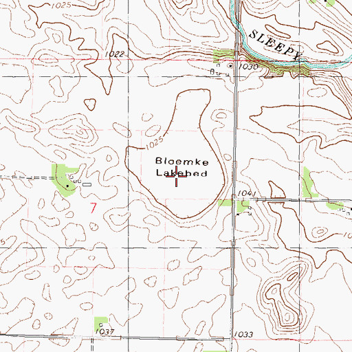 Topographic Map of Bloemke Lake (historical), MN