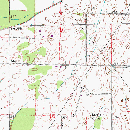 Topographic Map of Joplin School (historical), AR