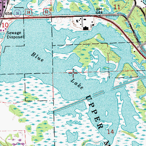 Topographic Map of Blue Lake, MN