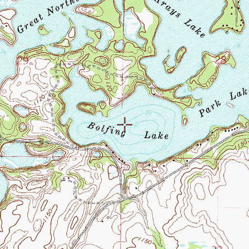 Topographic Map of Bolfing Lake, MN