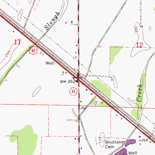 Topographic Map of Rock Spur, AR