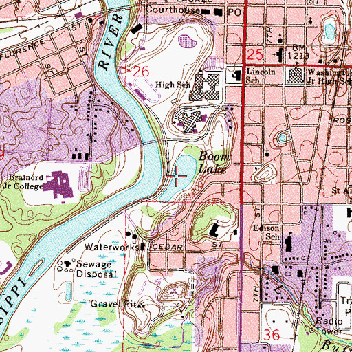Topographic Map of Boom Lake, MN