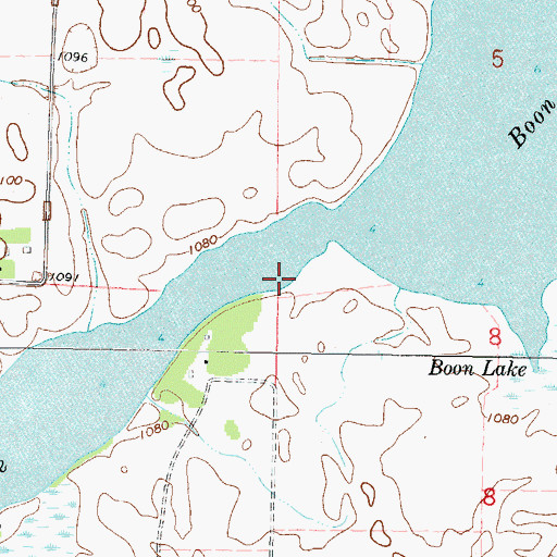 Topographic Map of Boon Lake, MN