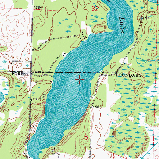 Topographic Map of Boot Lake, MN