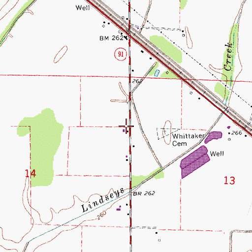Topographic Map of Whitaker School (historical), AR