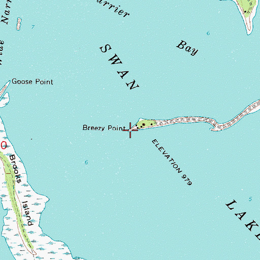 Topographic Map of Breezy Point, MN