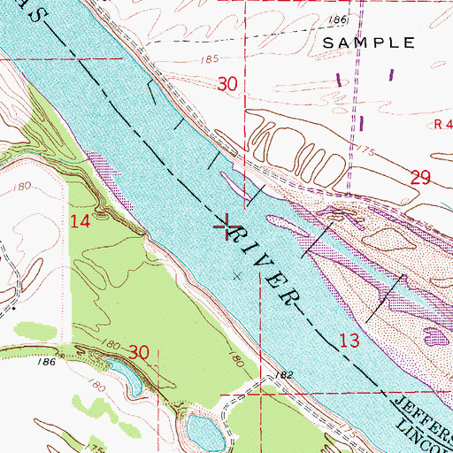 Topographic Map of Cocoa Landing (historical), AR
