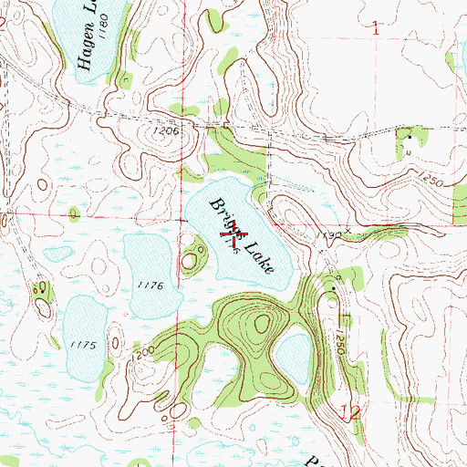 Topographic Map of Briggs Lake, MN