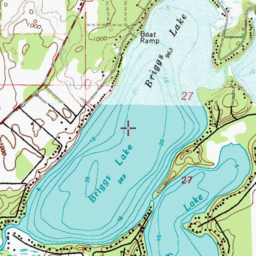 Topographic Map of Briggs Lake, MN