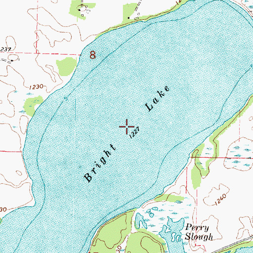 Topographic Map of Bright Lake, MN