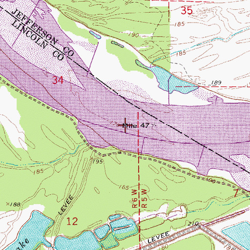 Topographic Map of Cooper Bend, AR