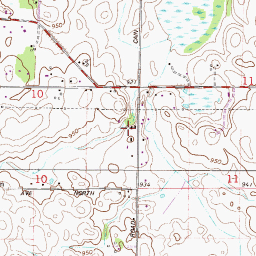 Topographic Map of Brookdale School, MN
