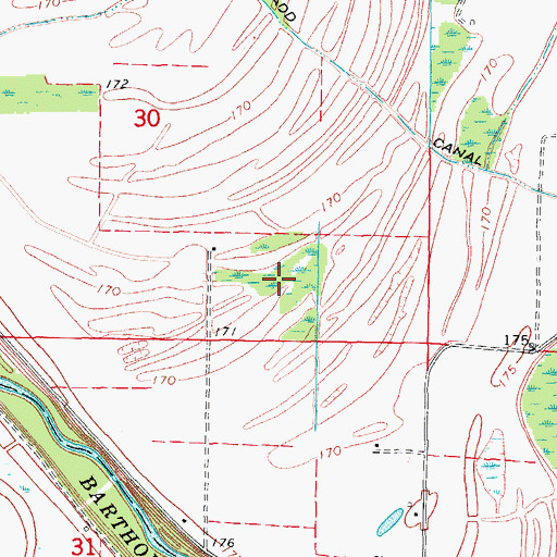 Topographic Map of Dark Brake, AR