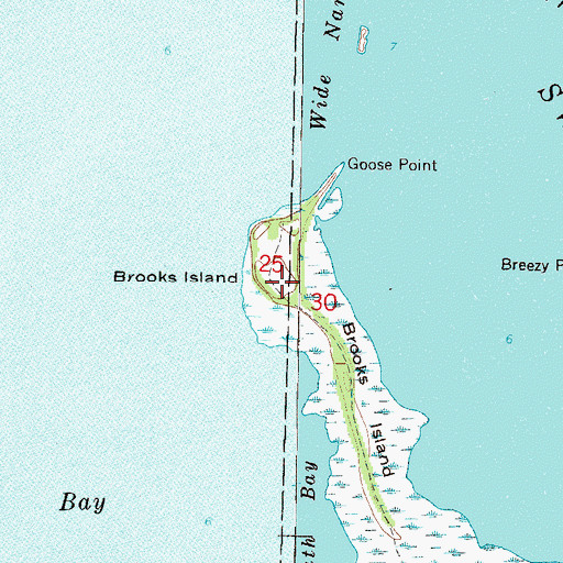Topographic Map of Brooks Island, MN