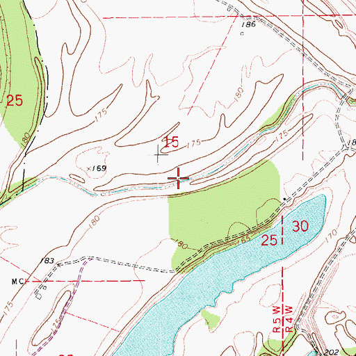 Topographic Map of Douglas Cut-Off, AR