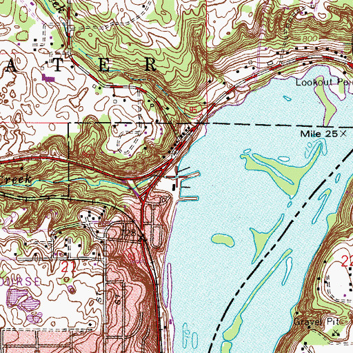 Topographic Map of Browns Creek, MN