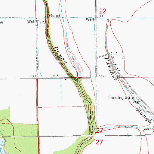 Topographic Map of Four Groves (historical), AR