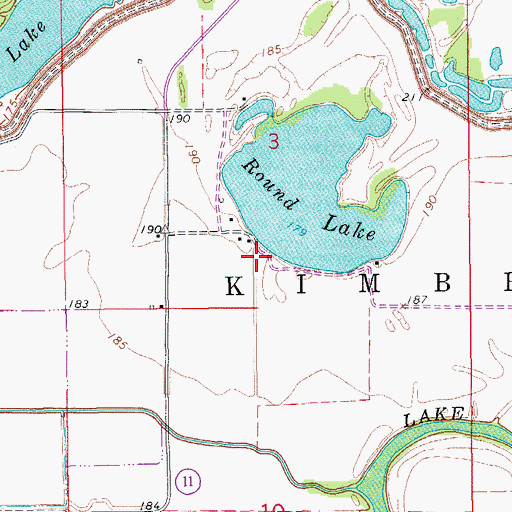 Topographic Map of Garrett Cemetery, AR