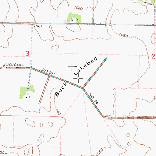 Topographic Map of Buck Lakebed, MN