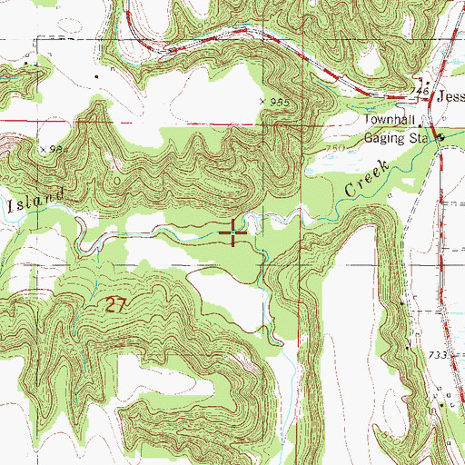Topographic Map of Buffalo Creek, MN