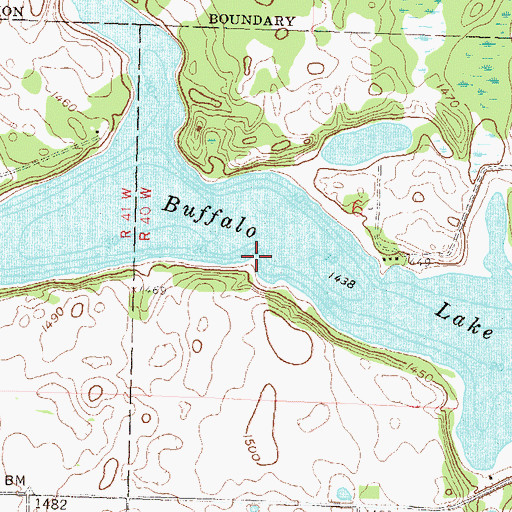 Topographic Map of Buffalo Lake, MN