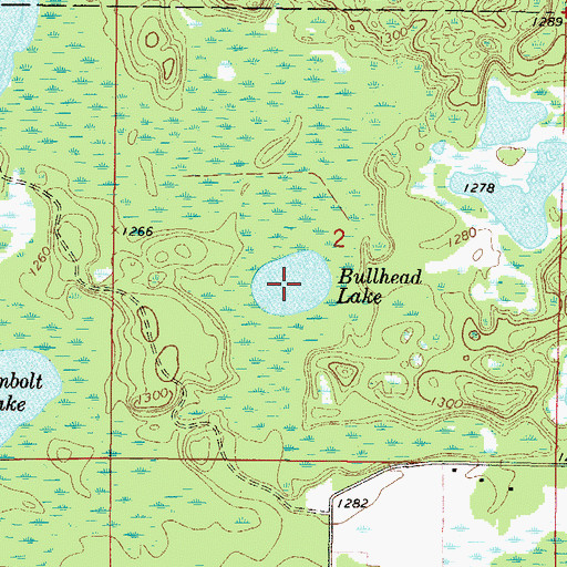 Topographic Map of Bullhead Lake, MN
