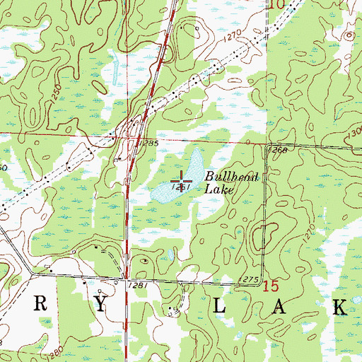 Topographic Map of Bullhead Lake, MN