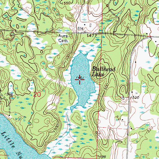 Topographic Map of Bullhead Lake, MN
