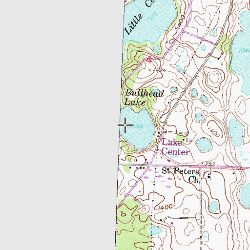 Topographic Map of Bullhead Lake, MN