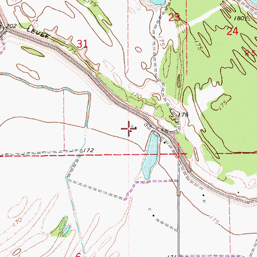 Topographic Map of Lee Cemetery, AR