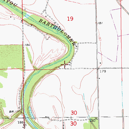 Topographic Map of Lee School (historical), AR