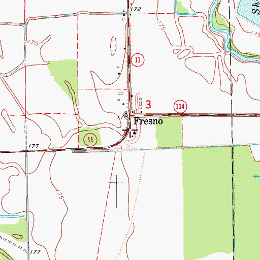 Topographic Map of Liberty Church, AR