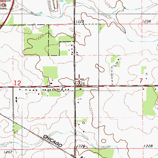 Topographic Map of Burr Oaks School, MN
