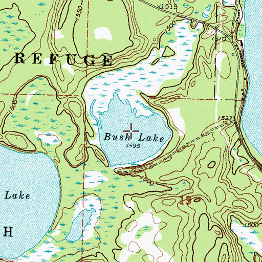 Topographic Map of Bush Lake, MN